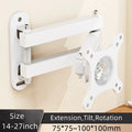 Suporte de Parede para TV com Movimento Total para TVs LED e LCD de Tela Plana de 14 a 27 Polegadas, Suporte para TV com Giro, Inclinação e Extensão, VESA 100x100 mm